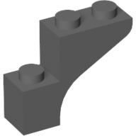 Lego kostka (kostička) 1x3x2 oblouk, tmavě modro šedá (6186635, 4568954)